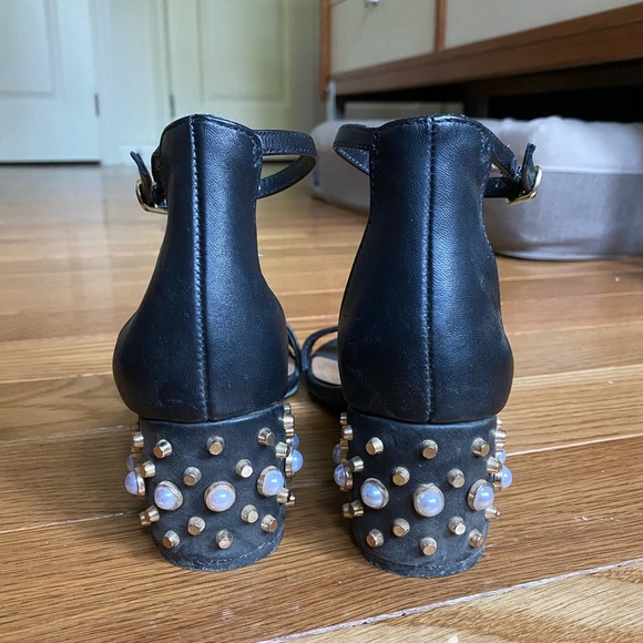 Steve Madden Black Leather Indie Sandals Size 6 - Picture 6 of 6